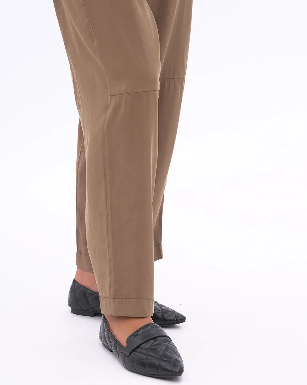 Sleek Elastic Waist Drawstring Pants